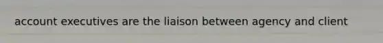 account executives are the liaison between agency and client