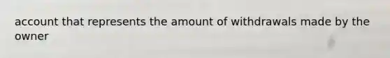 account that represents the amount of withdrawals made by the owner