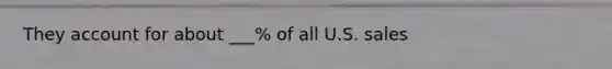 They account for about ___% of all U.S. sales