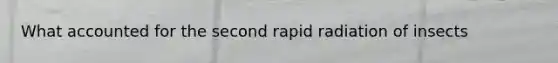 What accounted for the second rapid radiation of insects