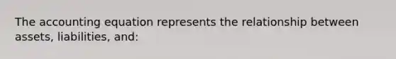 The accounting equation represents the relationship between assets, liabilities, and: