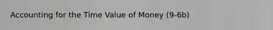 Accounting for the Time Value of Money (9-6b)