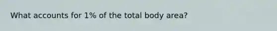 Wha<a href='https://www.questionai.com/knowledge/k7x83BRk9p-t-accounts' class='anchor-knowledge'>t accounts</a> for 1% of the total body area?