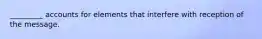 _________ accounts for elements that interfere with reception of the message.