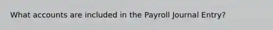 What accounts are included in the Payroll Journal Entry?