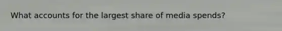 What accounts for the largest share of media spends?