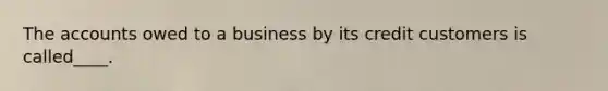 The accounts owed to a business by its credit customers is called____.