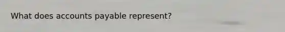 What does accounts payable represent?