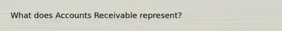 What does Accounts Receivable represent?