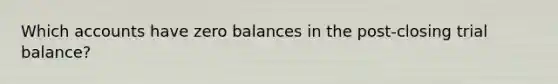 Which accounts have zero balances in the post-closing trial balance?