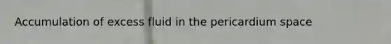 Accumulation of excess fluid in the pericardium space