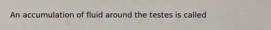 An accumulation of fluid around the testes is called