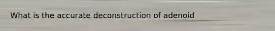 What is the accurate deconstruction of adenoid