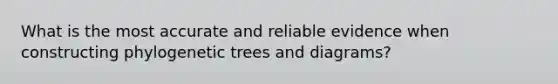 What is the most accurate and reliable evidence when constructing phylogenetic trees and diagrams?