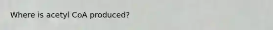 Where is acetyl CoA produced?