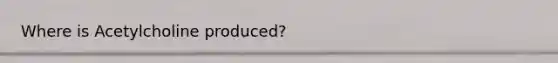 Where is Acetylcholine produced?