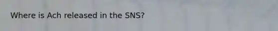 Where is Ach released in the SNS?