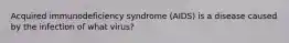 Acquired immunodeficiency syndrome (AIDS) is a disease caused by the infection of what virus?