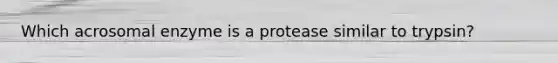 Which acrosomal enzyme is a protease similar to trypsin?