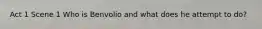 Act 1 Scene 1 Who is Benvolio and what does he attempt to do?