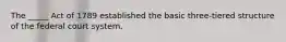 The _____ Act of 1789 established the basic three-tiered structure of the federal court system.