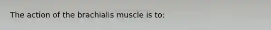 The action of the brachialis muscle is to: