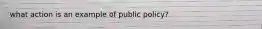 what action is an example of public policy?