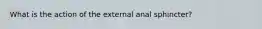 What is the action of the external anal sphincter?