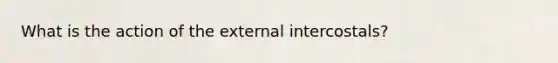 What is the action of the external intercostals?