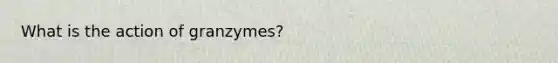 What is the action of granzymes?