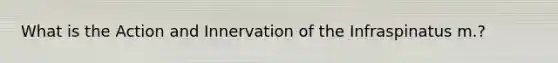 What is the Action and Innervation of the Infraspinatus m.?