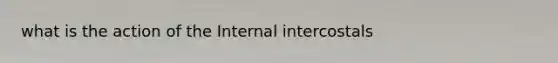 what is the action of the Internal intercostals