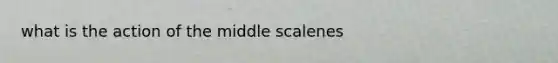 what is the action of the middle scalenes