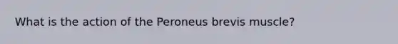 What is the action of the Peroneus brevis muscle?