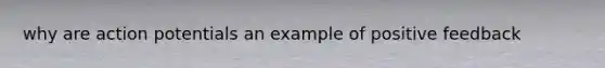 why are action potentials an example of positive feedback