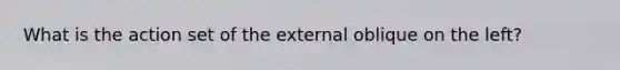 What is the action set of the external oblique on the left?