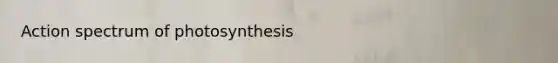 Action spectrum of photosynthesis