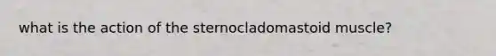 what is the action of the sternocladomastoid muscle?