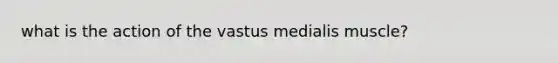 what is the action of the vastus medialis muscle?