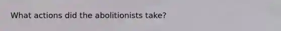 What actions did the abolitionists take?