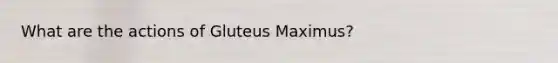 What are the actions of Gluteus Maximus?