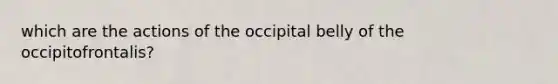 which are the actions of the occipital belly of the occipitofrontalis?