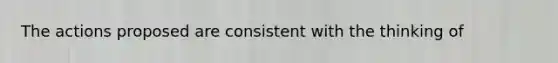 The actions proposed are consistent with the thinking of