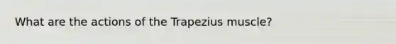 What are the actions of the Trapezius muscle?