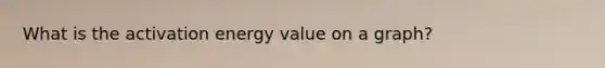 What is the activation energy value on a graph?