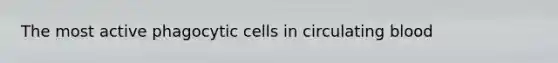 The most active phagocytic cells in circulating blood