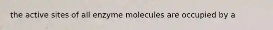 the active sites of all enzyme molecules are occupied by a