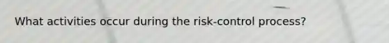 What activities occur during the risk-control process?