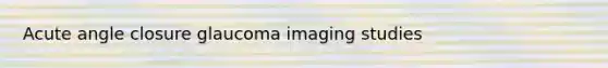 Acute angle closure glaucoma imaging studies