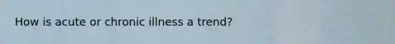 How is acute or chronic illness a trend?